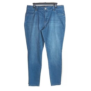 D. Jeans Skinny Jeans Damen 16 Medium Wash High Rise Faux Pocket Stretch Denim - Bild 1 von 4