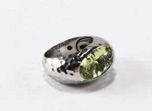 ROBERTO COIN TFS CAPRI PLUS RING MIT GEHÄMMERTER STRUKTUR 925 SILBER CITRIN, GRÖSSE 7 - Bild 1 von 7