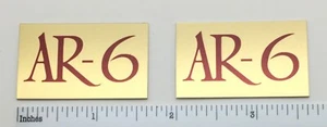 AR-6 Acoustic Research Speaker Badge Logo Emblem PAIR - Picture 1 of 8