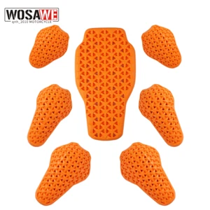 WOSAWE Adult Motorcycle Soft Guards Breathable Soft Protective Pads 7-piece Sets - Picture 1 of 19