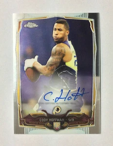2014 TOPPS CHROME FOOTBALL CODY HOFFMAN AUTOGRAPHED ROOKIE CARD #123 - Picture 1 of 2