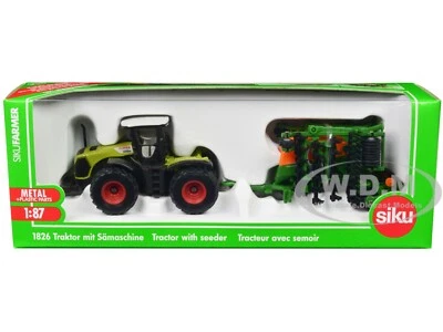 CLAAS XERION 5000 TRACTOR & AMAZONE CAYENA 6001 SEEDER 1/87 DIECAST BY SIKU 1826 - Image 1 of 2