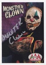 Monster Clown Signed 2019 Panini Lucha Libre AAA Album Stickers Card #108 Auto'd