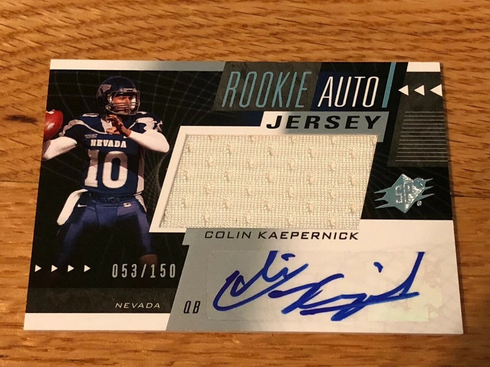 Colin Kaepernick 2011 Upper Deck SPX Rookie Card RC AUTO JERSEY #46 - #d 53/150 - Image 1 of 2
