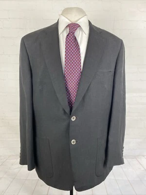 Spring/Summer Paul Stuart Men's Black Solid Silk Blend Blazer 43L $895 - Image 1 of 4