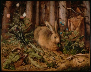 Hans Hoffmann: A Hare in the Forest Giclee Canvas Print Repro - Picture 1 of 1