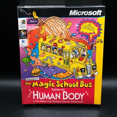 NEW Magic School Bus Explores the Human Body Big Box PC CD-ROM Windows Sealed - Image 1 of 4