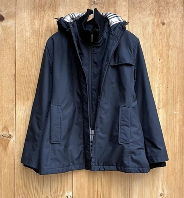 Burberry Black Hooded Jacket Women’s Sz Large  - Image 1 of 4