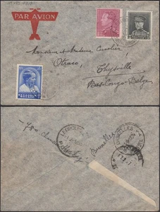 Belgisch Kongo 1937 - Luftpostbrief von Belgien nach Thysville......(EB) MV-18484 - Bild 1 von 1