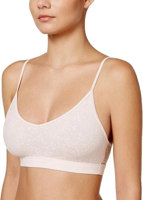 Bralette de encaje desnudo Calvin Klein rosa XS Foto 1 de 4