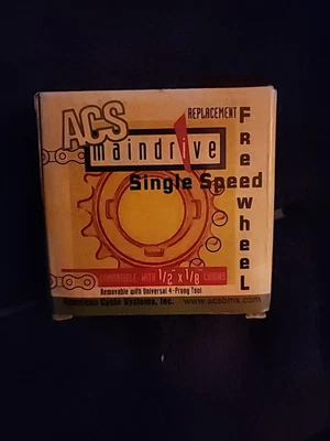 ACS Maindrive 1/2"x 1/8" Chains Single Speed Freewheel - Image 1 of 4