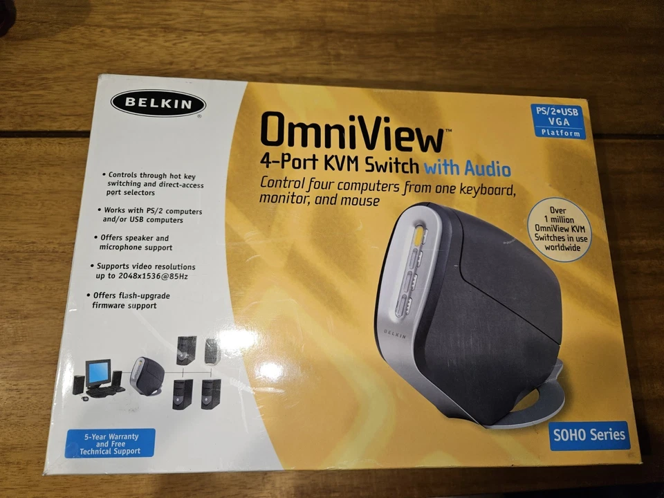 Omniview 4 Port Kvm Switch With Audio - Image 1 of 1