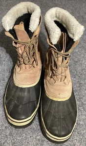 Coleman Stiefel Herren 13 M Kunstfell gefüttert hellbraun grau Arbeit Scheune Stahlschaft Slush - Bild 1 von 9