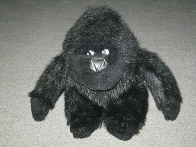 PMS Black Gorilla Monkey 7.5" Soft Toy With Side Look Eyes. - Image 1 of 4