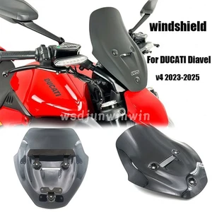 Front Fairing Windshield Air Deflector Windscreen For DUCATI Diavel v4 2023-2025 - Imagen 1 de 8