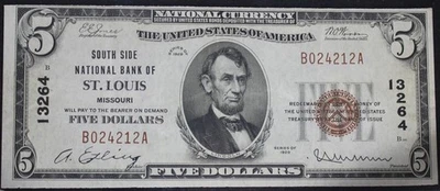 1929 VF35PPQ Fr. 1800-1 National Note 5$, Type 1, PCGS, B024212A - Image 1 of 4