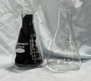VWR Glass Erlenmeyer 250 mL Flasks - Graduated - Lot Of 2 Flasks - New - Picture 1 of 5