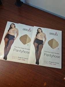 DAMEN ARRUSA NUDE STRUMPFHOSE STRÜMPFE NYLONS Übergröße QUEEN PLUS 15D Hose - Bild 1 von 4