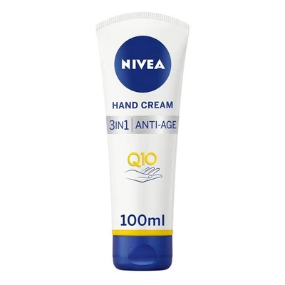 BEIERSDORF NIVEA 3in1 Q10 Anti-Age Care Hand Cream (100ml), Moisturising Hand Cream Reduces