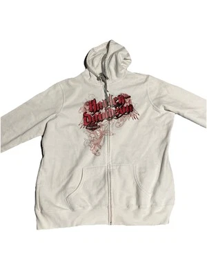 Sudadera con capucha para mujer Harley-Davidson con alas gráfica Fort Ann NY 1X descolorida desgastada Foto 1 de 4