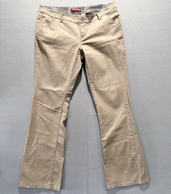 Vintage Union Bay Flare Bootcut Pants Juniors Womens Size 17 Khaki Hipster Y2K - Image 1 of 4