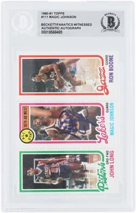 Magic Johnson Los Angeles Lakers Autographed 1980-81 Topps #111 BAS Rookie Card - Picture 1 of 3