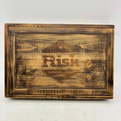 Risk Rustic Series COMPLETE Hasbro 2017 Wooden Box Classic Family - Image 1 of 4