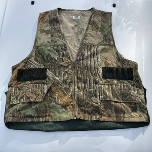 Vintage Real Tree Ozark Trail Tree Bark Camo Duck Hunting Vest Bullet Pouch USA - Picture 1 of 10