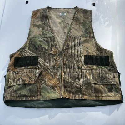 Vintage Real Tree Ozark Trail Tree Bark Camo Duck Hunting Vest Bullet Pouch USA - Image 1 of 4