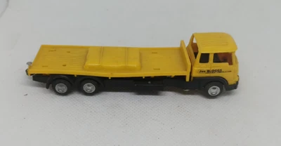 Camión de colección Tri-ang Monic Motorways amarillo plataforma plana Joe Bloggs transporte Contra Foto 1 de 4