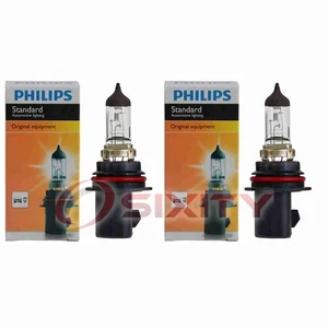 2 pc Philips High Low Beam Headlight Bulbs for Chevrolet Cavalier Cobalt bq - Picture 1 of 5