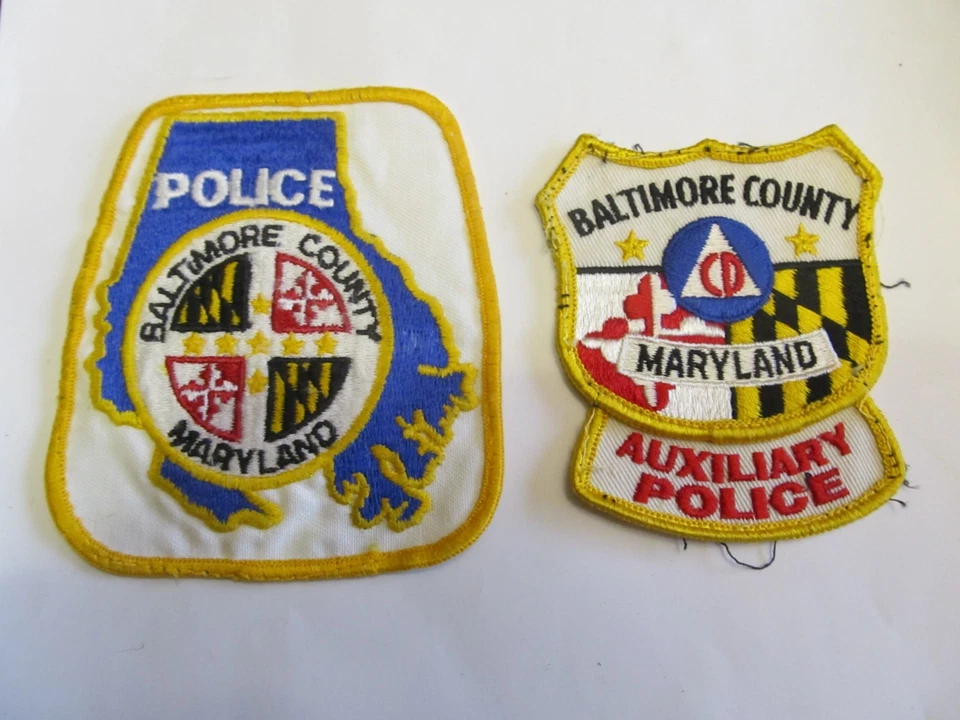 Maryland Baltimore Co Police Patch & Auxiliary Cheese Cloth - Image 1 of 1