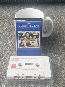 THE BEATLES BALLADS - 20 ORIGINAL TRACKS - Cassette Tape- White Shell/Red Text - Picture 1 of 7