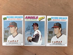 Lot of 3 Nolan Ryan 1977 Topps Baseball Cards - Picture 1 of 2