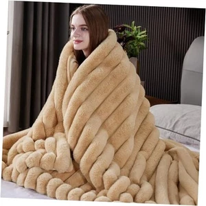 Kunstfell Überwurf Decke, Dicke 1000GSM Flauschig Kuschelig Lola Überwurf Decken für Bett,  - Bild 1 von 8