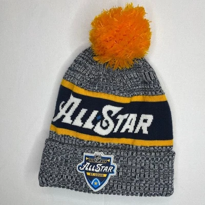 NHL Fanatics 2020 All-Star Game Beanie Pom Hat St. Louis Blues Winter Cap - Image 1 of 4