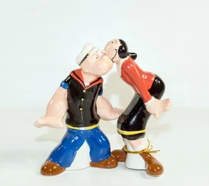 Popeye & Olive Oyl küssende magnetische Keramik Salz & Pfefferstreuer Westland 2010 - Bild 1 von 8