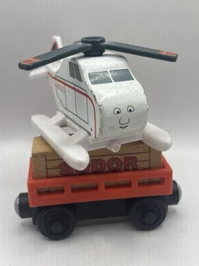 Thomas & Friends Wooden Railway Train HAROLD HELICOPTER w/CARGO MAGNET & CAR - Picture 1 of 5