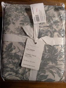 POTTERY BARN Sorrel Toile Duvet Cover-Full/Queen-Steel Blue-NWT - Picture 1 of 3