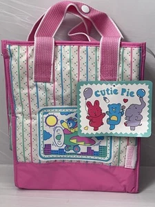 Vintage Baby Insulated Diaper Bag Pink Girl Tote Bottle Retro Teddy Bear  90’s - Picture 1 of 6