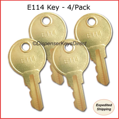 AMERICAN SPECIALTIES INC, (ASI) ASI - "E114" Key - (4/pk.) for Paper Towel, Toilet Tissue & Soap Dispensers