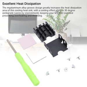 M.2 2230 SSD Heatsink PC M.2 PCIE NVME SSD Double Sided Heat Sink Cooler Wi - Picture 1 of 24