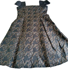 Moss and Spy Gold & Silver Sequin Black Formal Cocktail Dress Size (12) - Picture 1 of 9