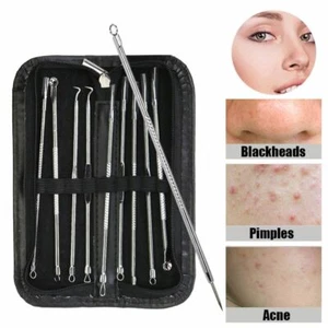 Acne Needle Blackhead Remover Kit Pimple Blemish Comedone Extractor Tweezer Tool - Picture 1 of 10