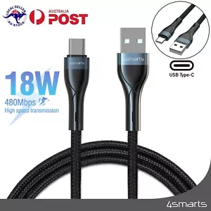 Braided USB A to Type C Fast Charger Cable Data Cord For iPhone 16 15 Samsung - Picture 1 of 7