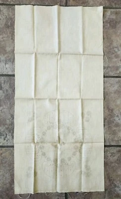 Vintage Stamped Embroidery Pattern Butterfly Dresser Scarf Table Runner Pillow - Image 1 of 4