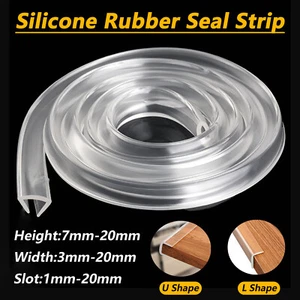 Rubber U/L Channel Seal Edge Trim Protection Seal Clear Rubber Sealing Strip - Picture 1 of 18