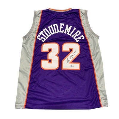 Camiseta deportiva personalizada firmada por Amar'e Stoudemire de Phoenix Suns Beckett Witness certificado de autenticidad BAS Foto 1 de 3