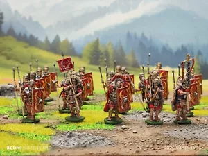 28mm Ancient DPS painted Early to Middle Imperial Roman Legionary Cohort HW345 - Picture 1 of 13
