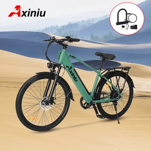 Green Ebike 26" Electric Bike Bicycle 25Mph Commuter Tire Mountain Bikes Adults - Picture 1 of 9